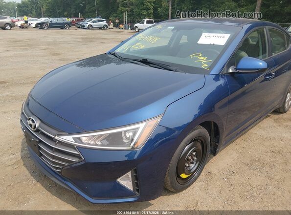5NPD84LF3KH494099 2019 HYUNDAI ELANTRA Blue წინა ხედი