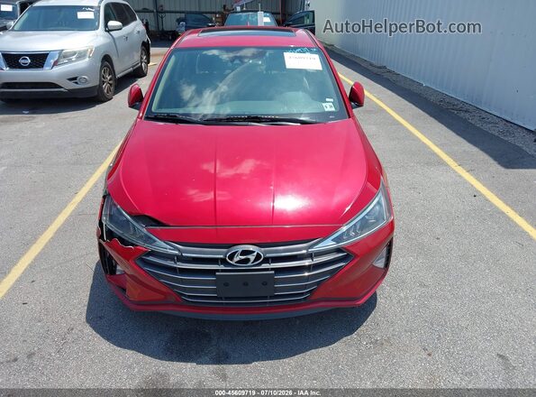 5NPD84LF3LH516653 2020 HYUNDAI ELANTRA Red Vista del cuadro de instrumentos