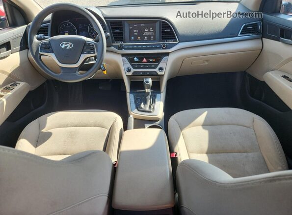 5NPD84LF4HH130766 2017 HYUNDAI ELANTRA Red Widok deski rozdzielczej
