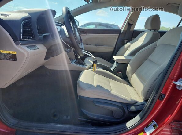 5NPD84LF4HH130766 2017 HYUNDAI ELANTRA Red Widok wnętrza z przodu