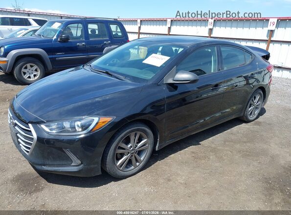 5NPD84LF4HH188327 2017 HYUNDAI ELANTRA Black წინა მარცხენა ხედი სამი მეოთხედიდან