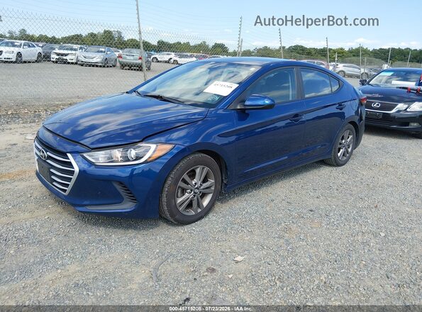 5NPD84LF4JH245423 2018 HYUNDAI ELANTRA Blue Առջևի ձախ երեք քառորդ տեսարան