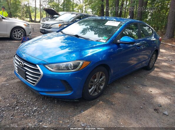 5NPD84LF4JH299479 2018 HYUNDAI ELANTRA Blue Vista tres cuartos delantera izquierda