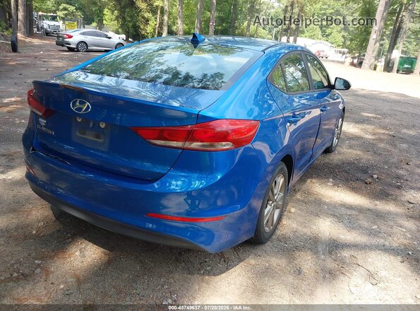 5NPD84LF4JH299479 2018 HYUNDAI ELANTRA Blue Trasero derecho