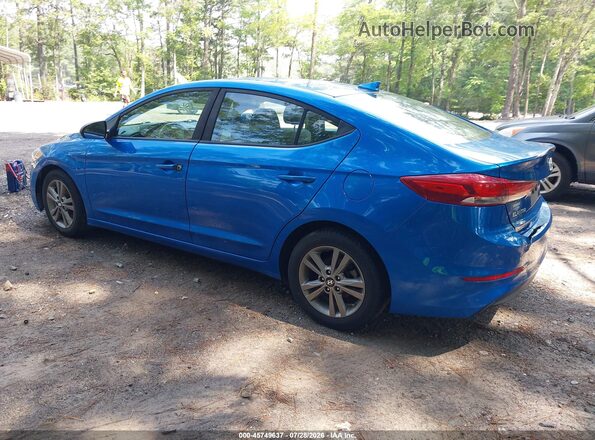 5NPD84LF4JH299479 2018 HYUNDAI ELANTRA Blue Trasero izquierdo