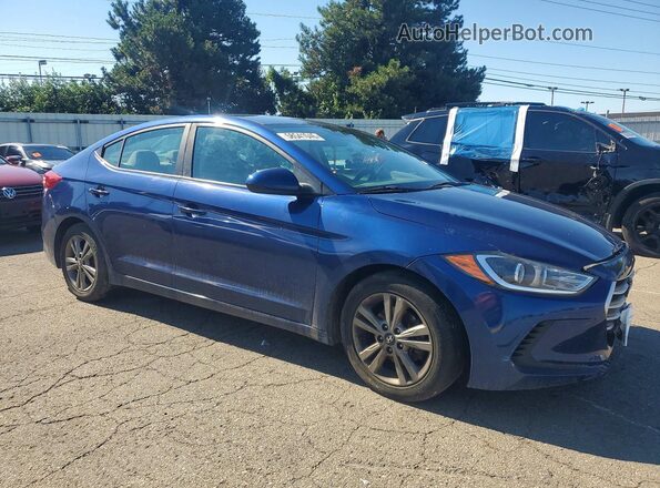 5NPD84LF4JH300730 2018 HYUNDAI ELANTRA Синий Передняя правая четверть