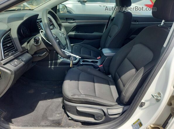 5NPD84LF4JH340287 2018 HYUNDAI ELANTRA White წინა სალონის ხედი