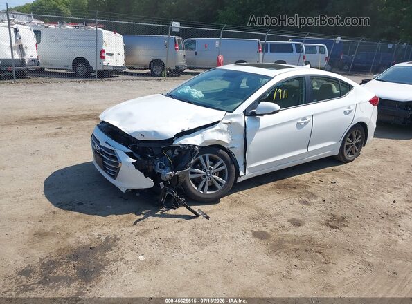 5NPD84LF4JH341911 2018 HYUNDAI ELANTRA White Առջևի ձախ երեք քառորդ տեսարան