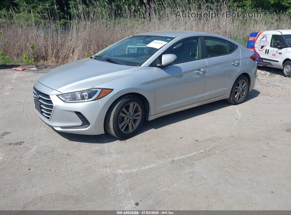 5NPD84LF4JH360121 2018 HYUNDAI ELANTRA Silver წინა მარცხენა ხედი სამი მეოთხედიდან