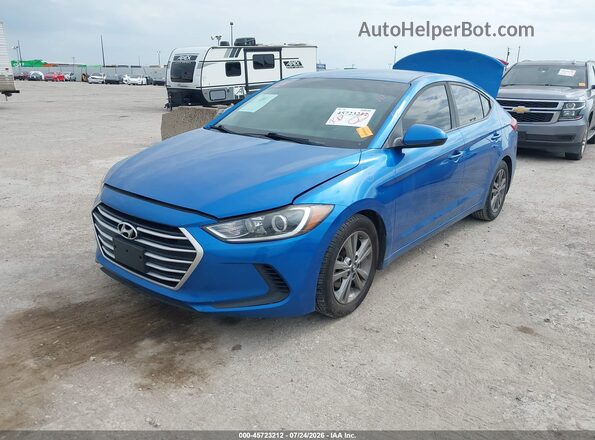 5NPD84LF4JH368218 2018 HYUNDAI ELANTRA Синий Передняя левая четверть