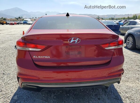 5NPD84LF4JH398853 2018 HYUNDAI ELANTRA Красный Вид сзади