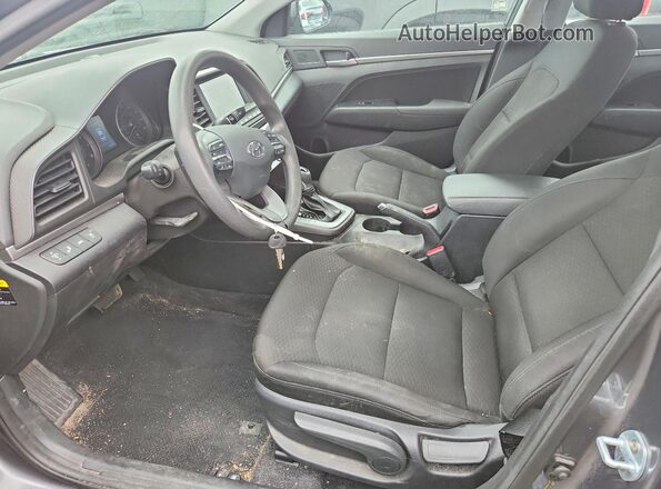 5NPD84LF4KH416446 2019 HYUNDAI ELANTRA Gray Widok wnętrza z przodu