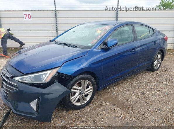 5NPD84LF4KH431092 2019 HYUNDAI ELANTRA Синий Передняя левая четверть