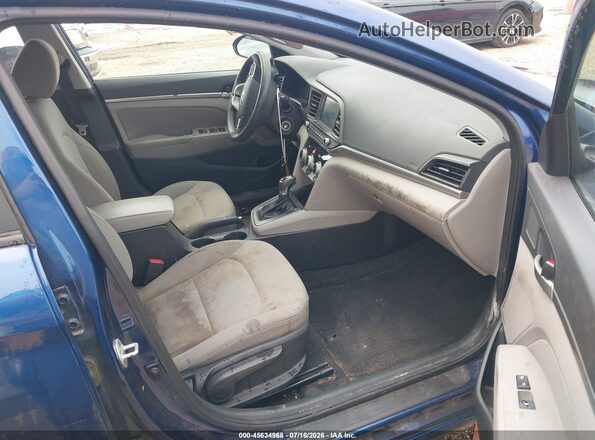 5NPD84LF4KH431092 2019 HYUNDAI ELANTRA Синий Вид салона спереди