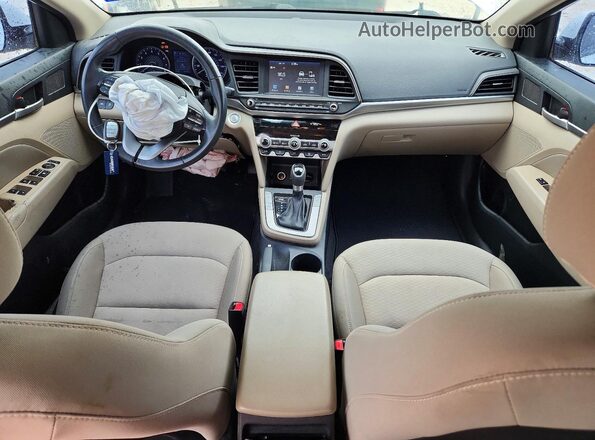 5NPD84LF4KH455036 2019 HYUNDAI ELANTRA White Widok deski rozdzielczej
