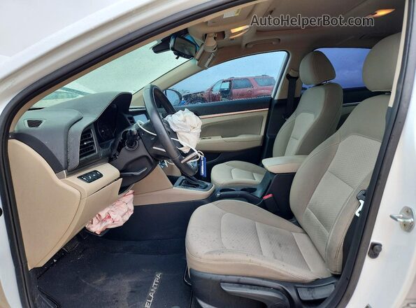 5NPD84LF4KH455036 2019 HYUNDAI ELANTRA White Widok wnętrza z przodu
