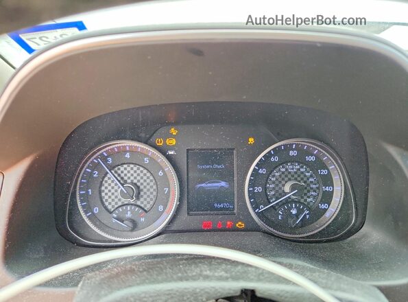 5NPD84LF4KH455036 2019 HYUNDAI ELANTRA White Widok zestawu wskaźników