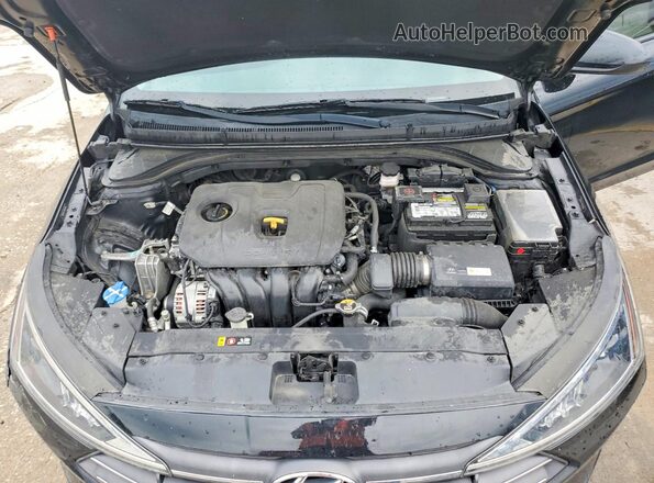 5NPD84LF4KH463055 2019 HYUNDAI ELANTRA Черный Вид задней части салона