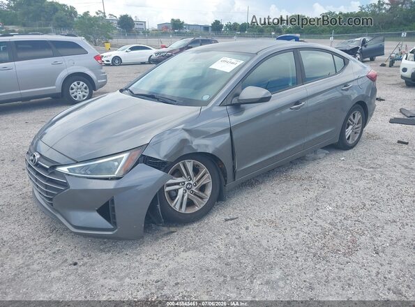 5NPD84LF4KH465372 2019 HYUNDAI ELANTRA Gray Front left