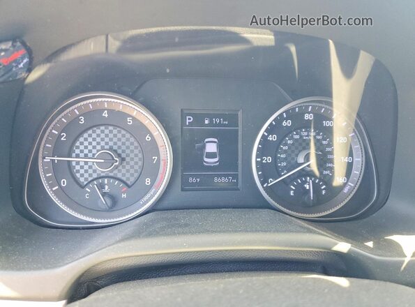 5NPD84LF4LH628619 2020 HYUNDAI ELANTRA White Instrument cluster view