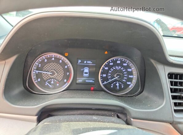 5NPD84LF4LH630452 2020 HYUNDAI ELANTRA Red Вид щитка приладів