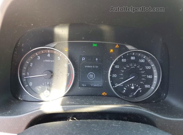 5NPD84LF5HH033396 2017 HYUNDAI ELANTRA Silver Instrument cluster view
