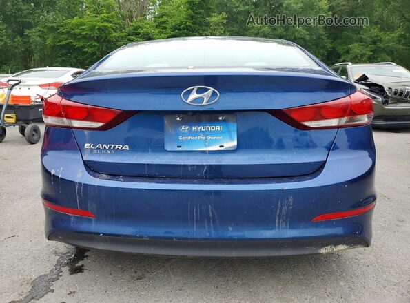 5NPD84LF5HH078516 2017 HYUNDAI ELANTRA Blue Widok z tyłu