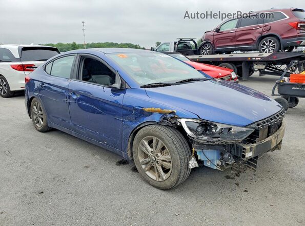 5NPD84LF5HH078516 2017 HYUNDAI ELANTRA Blue Przód prawy