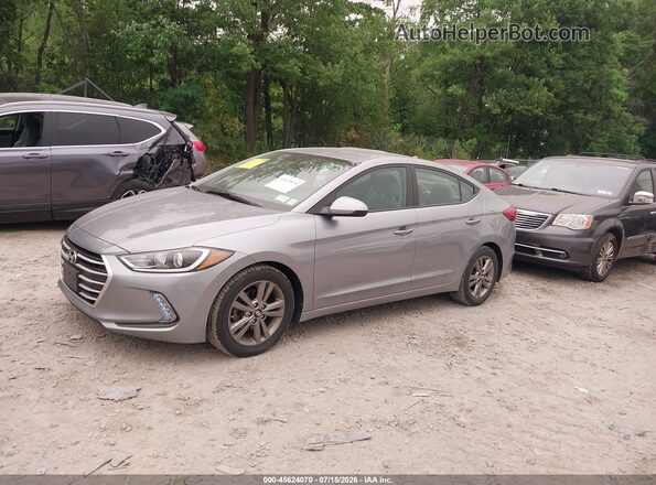5NPD84LF5HH090939 2017 HYUNDAI ELANTRA Silver წინა მარცხენა ხედი სამი მეოთხედიდან