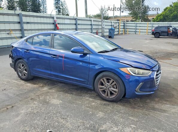 5NPD84LF5HH091119 2017 HYUNDAI ELANTRA Blue Передня права чверть