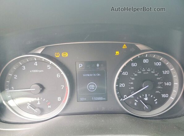 5NPD84LF5HH091119 2017 HYUNDAI ELANTRA Blue Вид щитка приладів