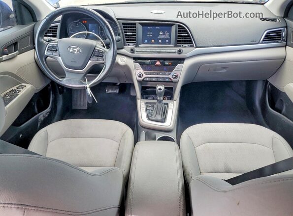 5NPD84LF5HH091119 2017 HYUNDAI ELANTRA Blue Вид панелі приладів