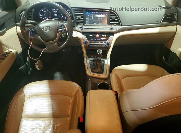 5NPD84LF5HH105715 2017 HYUNDAI ELANTRA Beige Widok deski rozdzielczej