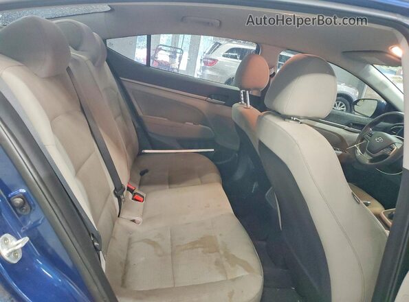 5NPD84LF5HH129755 2017 HYUNDAI ELANTRA Blue უკანა სავარძლების ხედი