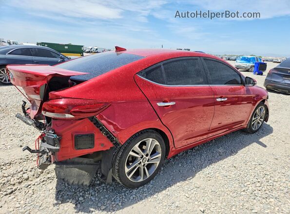 5NPD84LF5HH156955 2017 HYUNDAI ELANTRA Red Задня права чверть