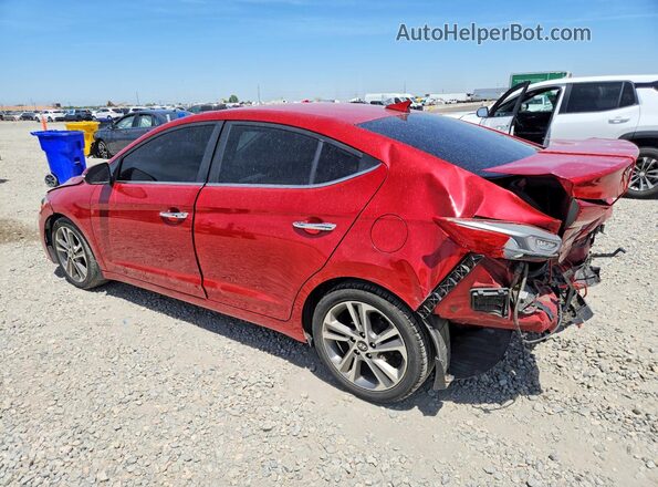 5NPD84LF5HH156955 2017 HYUNDAI ELANTRA Red Задня ліва чверть