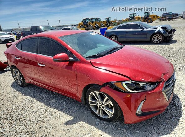5NPD84LF5HH156955 2017 HYUNDAI ELANTRA Red Передня права чверть