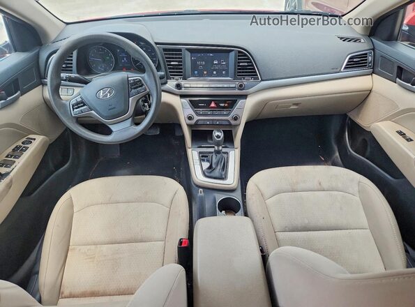 5NPD84LF5JH217629 2018 HYUNDAI ELANTRA Red Widok deski rozdzielczej