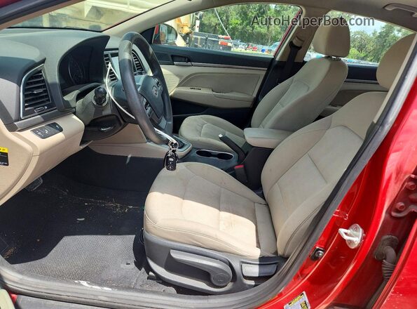 5NPD84LF5JH217629 2018 HYUNDAI ELANTRA Red Widok wnętrza z przodu