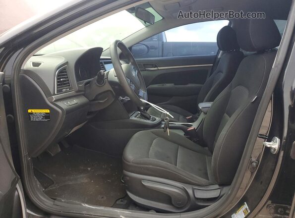 5NPD84LF5JH222684 2018 HYUNDAI ELANTRA Black წინა სალონის ხედი