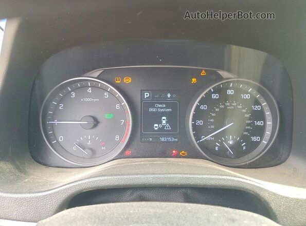 5NPD84LF5JH247827 2018 HYUNDAI ELANTRA Blue ხელსაწყოთა პანელის ხედი