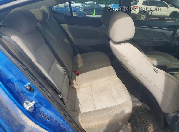 5NPD84LF5JH247827 2018 HYUNDAI ELANTRA Blue უკანა სავარძლების ხედი