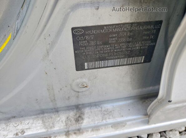 5NPD84LF5JH286787 2018 HYUNDAI ELANTRA Silver ძრავის განყოფილების ხედი