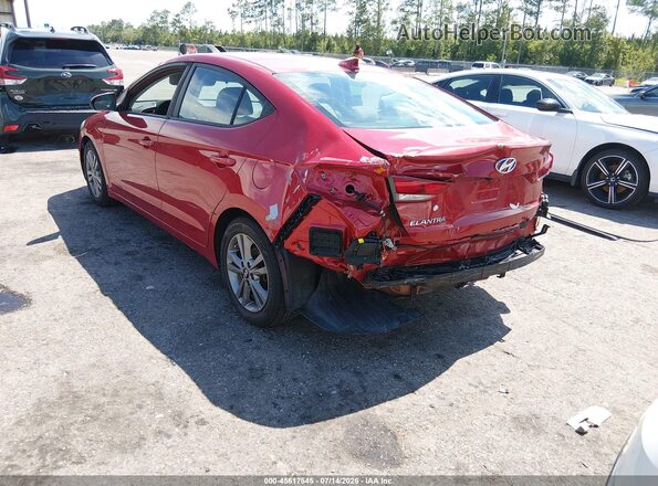 5NPD84LF5JH309677 2018 HYUNDAI ELANTRA Красный Задняя левая четверть