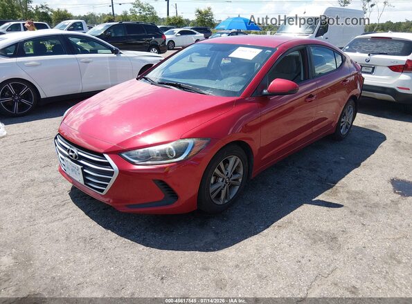 5NPD84LF5JH309677 2018 HYUNDAI ELANTRA Красный Передняя левая четверть