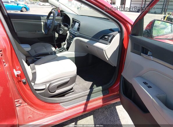 5NPD84LF5JH309677 2018 HYUNDAI ELANTRA Красный Вид салона спереди