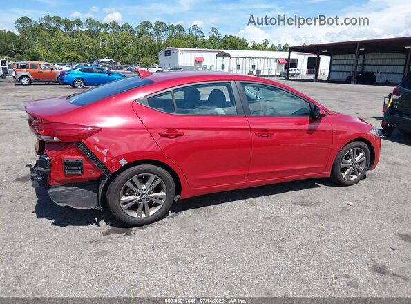 5NPD84LF5JH309677 2018 HYUNDAI ELANTRA Красный Вид задней части салона