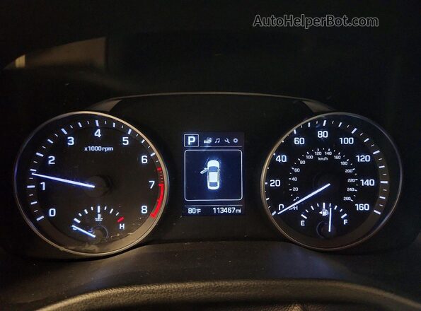 5NPD84LF5JH324714 2018 HYUNDAI ELANTRA Silver Вид щитка приладів