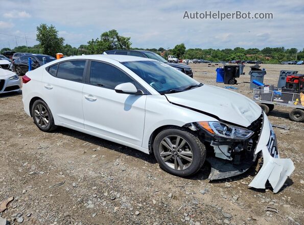 5NPD84LF5JH383794 2018 HYUNDAI ELANTRA Белый Передняя правая четверть