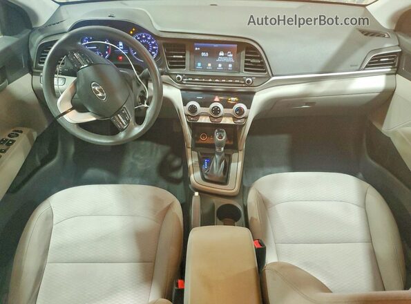5NPD84LF5KH441422 2019 HYUNDAI ELANTRA Blue Առջևի վահանակի տեսք
